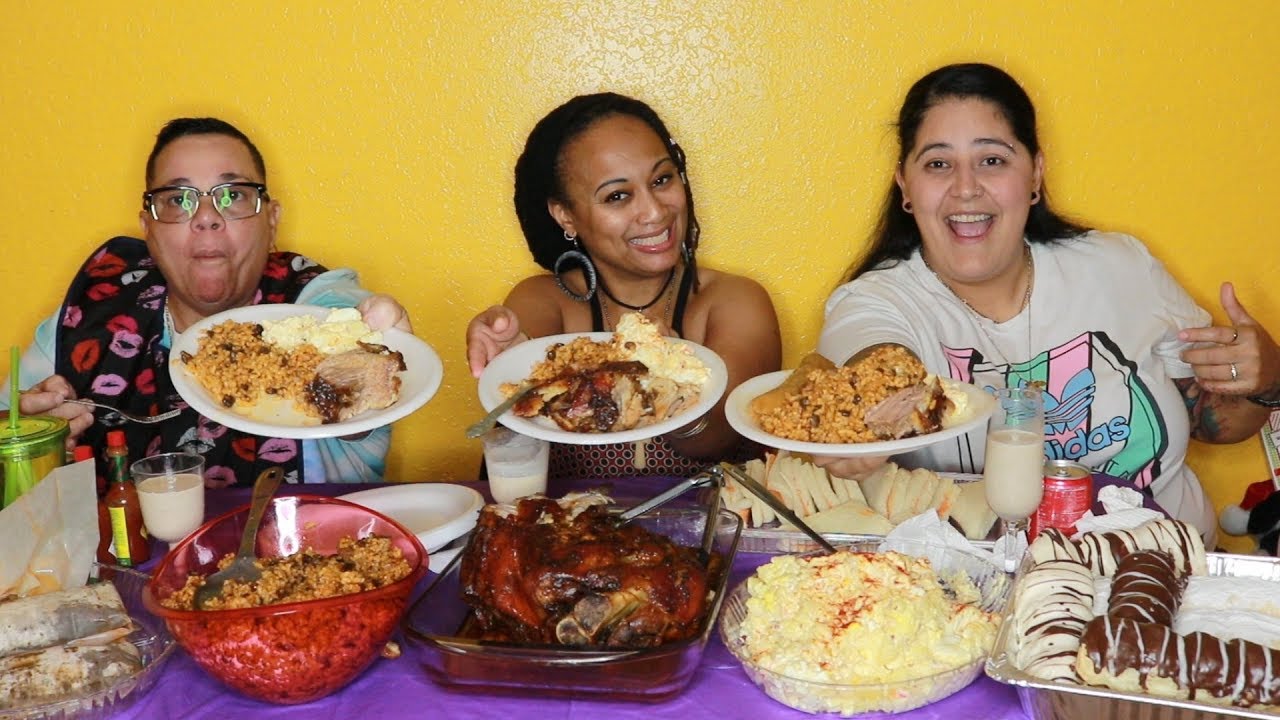 PUERTO RICAN TRADITIONAL CHRISTMAS FOOD MUKBANG/COLLAB WITH MSDIVERSITY3